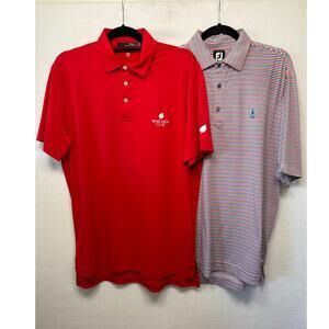Men's Golf Polos, Bundle of 2, RLX  Ralph Lauren & FootJoy, Size Medium